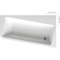 Ravak Akrilkád 10° 170x100 fehér jobbos