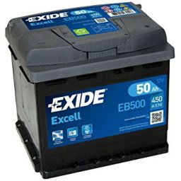 EXIDE Excell EB500 50Ah 450A autó akkumulátor jobb+