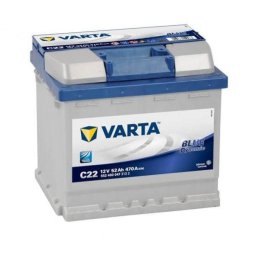 Varta Blue Dynamic C22 12V 52Ah autó akkumulátor 552400 jobb+