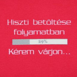 Vicces, feliratos rövid ujjú body - Hiszti betöltése folyamatban - 68 cm-es 74 cm-es