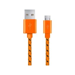 USB A/B Micro 1m fonott narancssarga