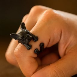 Francia bulldog gyűrű