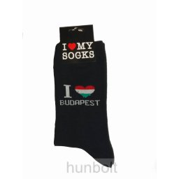 I LOVE Budapest boka zokni fekete 46-48