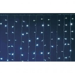 LED-es fényfüggöny, 2x3 m / 600 LED, sorolható, hidegfehér