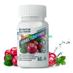 Szerves Tőzegáfonya Forte 60 db tabletta - 6000 mg tőzegáfonya őrlemény/tabletta! Felfázás, húgyútak, hüvelyfertőzések - Natur Tanya