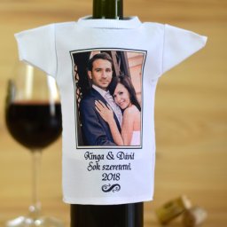 Fényképes borosüveg póló