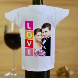 LOVE fényképes borosüveg póló