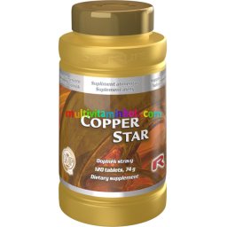 Copper Star 120 db réz tabletta, réz-glükonát 2 mg/tabletta - StarLife