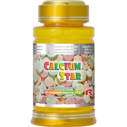 Calcium Star 60 db rágótabletta, 500 mg kálcium, finom gyümölcs ízű - StarLife