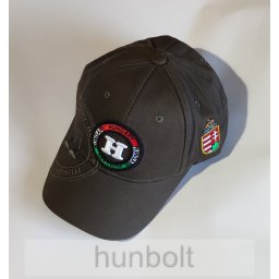 Baseball H betűs hímzett sapka, sötétkhaki (H:fehér)