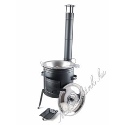 36 cm Bográcsház + füles vasserpenyő 37 cm (9 részes)