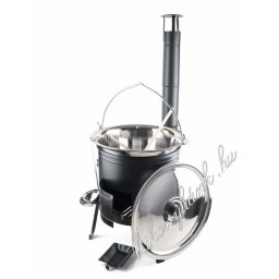 36cm Bográcsház+10 literes rozsdamentes(0.6mm)bogrács(10részes)