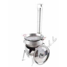 39cm Rozsdamentes bográcsház + füles vas hússütő 9 részes