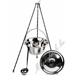 6 literes inox bogrács(0.6mm)+100 cm állvány szett(5részes)