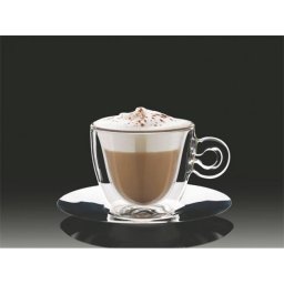 Cappucinos csésze rozsdamentes aljjal, duplafalú Thermo 16,5 cl