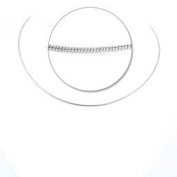 Ezüst Omega Round lánc 925‰-es, 45 cm (1 mm)