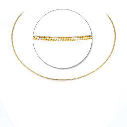 Ezüst Omega Round lánc sárga aranyozással 925‰-es, 40 cm