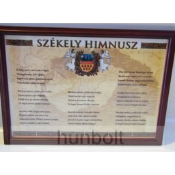 Asztalra tehető és falra akasztható üveglapos képkeretes Székely Himnusz 21X30 cm
