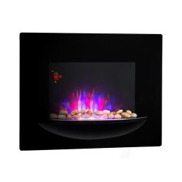 Klarstein Feuerschale, elektromos kandalló, 1800 W, fali, láng illúzió, díszkövek, fekete (FP1-Feuerschale)