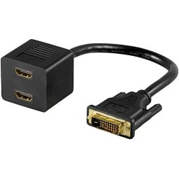 Átalakító DVI- 2 x HDMI