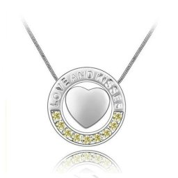 Sárga kristályos love nyaklánc