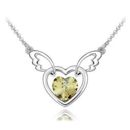 Sárga kristályos angyalszárny nyaklánc