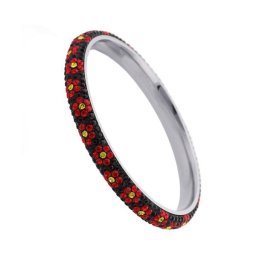 Virág mintás nemesacél karperec