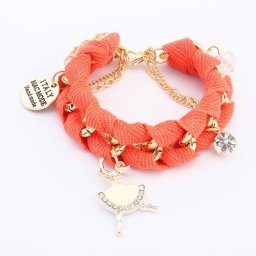 Balerina charm karkötő - narancs