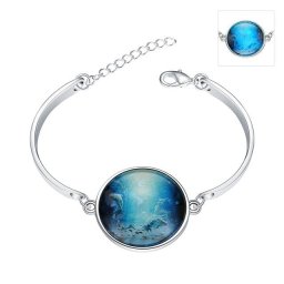 Foszforeszkáló karkötő ezüst bevonattal - Óceán