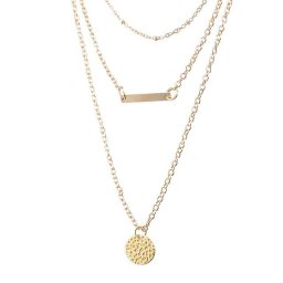 3 soros, aranyszínű bizsu nyaklánc