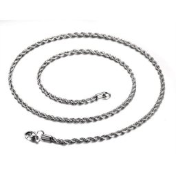 Sodort szemes nemesacél nyaklánc ( 60 cm - 3 mm)