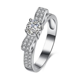 925 sterling ezüst masni gyűrű hófehér cirkóniával