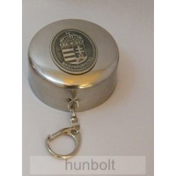 Kihúzható fém pohár ón Erdély címkével (kulcstartó) 1,5dl