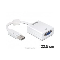 Adapter Displayport male > VGA 15tűs female Delock PN: DELOCK-61766