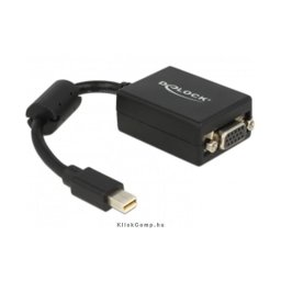 adapter mini Displayport > VGA 15 pin anya fekete Delock PN: DELOCK-65256