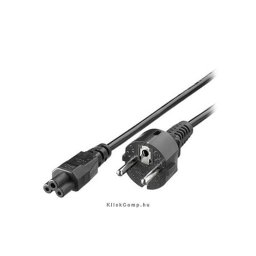 notebook tápkábel, földelt, 1,8m, fekete, C5 Delock PN: EQUIP-112150