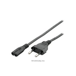 notebook tápkábel, nem földelt, CB-8, 1,8m, fekete Delock PN: EQUIP-112160