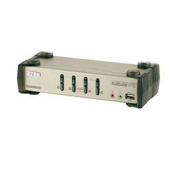 KVM switch 4PC USB + kábelkészlet + audio PN: CS1734B