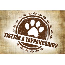 Tréfás Színes lábtörlő / Tiszták a tappancsaid?