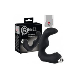 Rebel - Hajlított Prosztata Vibrátor, Fekete