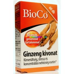 Ginseng kivonat 60 db tabletta, 266 mg ginzeng gyökér tablettánként - BioCo