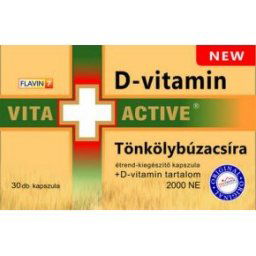 Vita+Active Tönkölybúzacsíra + D-vitamin kapszula - 30 db
