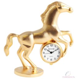Tavolino miniatűr lovas asztali óra - arany