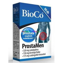 ProstaMen 80 db tabletta, szabalpálma, kisvirágú fűzike, cink, szelén kivonatok férfiaknak - BioCo
