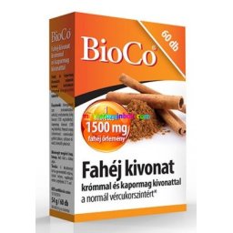 Fahéj kivonat 60 db tabletta, kapormag és króm - BioCo