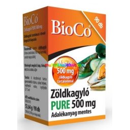 Zöldkagyló PURE 500 mg 90 db kapszula, tiszta, adalékanyagok nélkül, Új-Zélandi zöldkagyló - BioCo