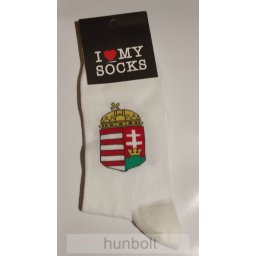 Magyar címeres fehér zokni 46-48