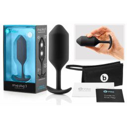 B-vibe Snug Plug 3 - Dupla Golyós Anál Dildó