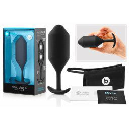 B-vibe Snug Plug 4 - Anál Dildó, Fekete