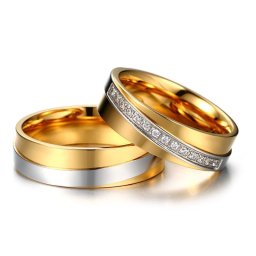 Ezüst sávos férfi nemesacél karikagyűrű